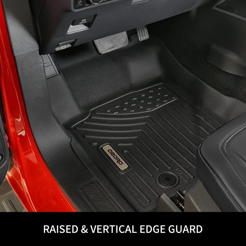 OEDRO Floor Mats Compatible with 2016-2017 Subaru Crosstrek, 2012-2016 Impreza, 2015-2021 WRX/WRX STi, 2013-2015 XV Crosstrek (Subaru/XV/Crosstrek/only), 1st and 2nd Row Floor Liners Black - Image 2